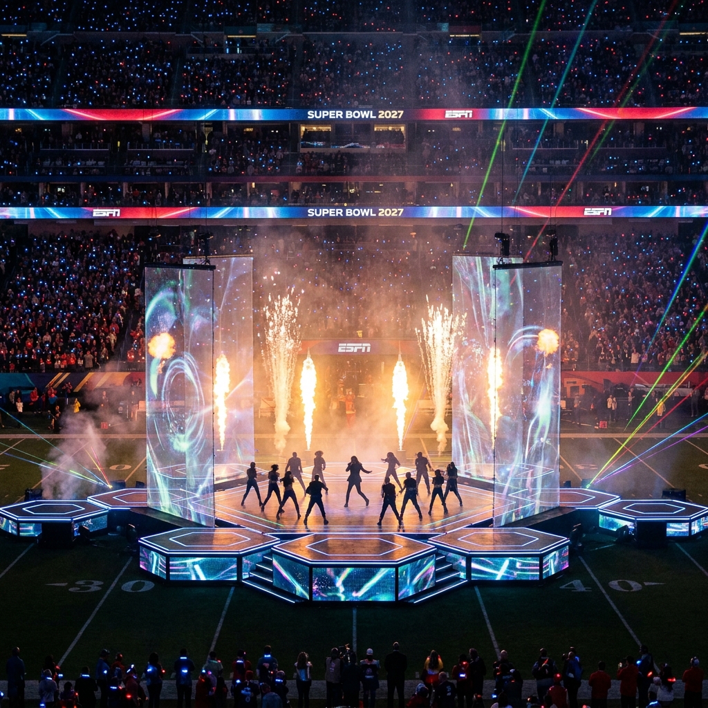 Halftime Show and Entertainment Announcements for Super Bowl 2027 on ESPN