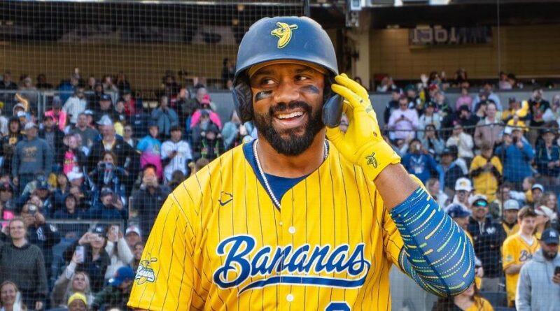Russell Wilson Savannah Bananas Joins Bananas Outing, Nearly Records a Hit